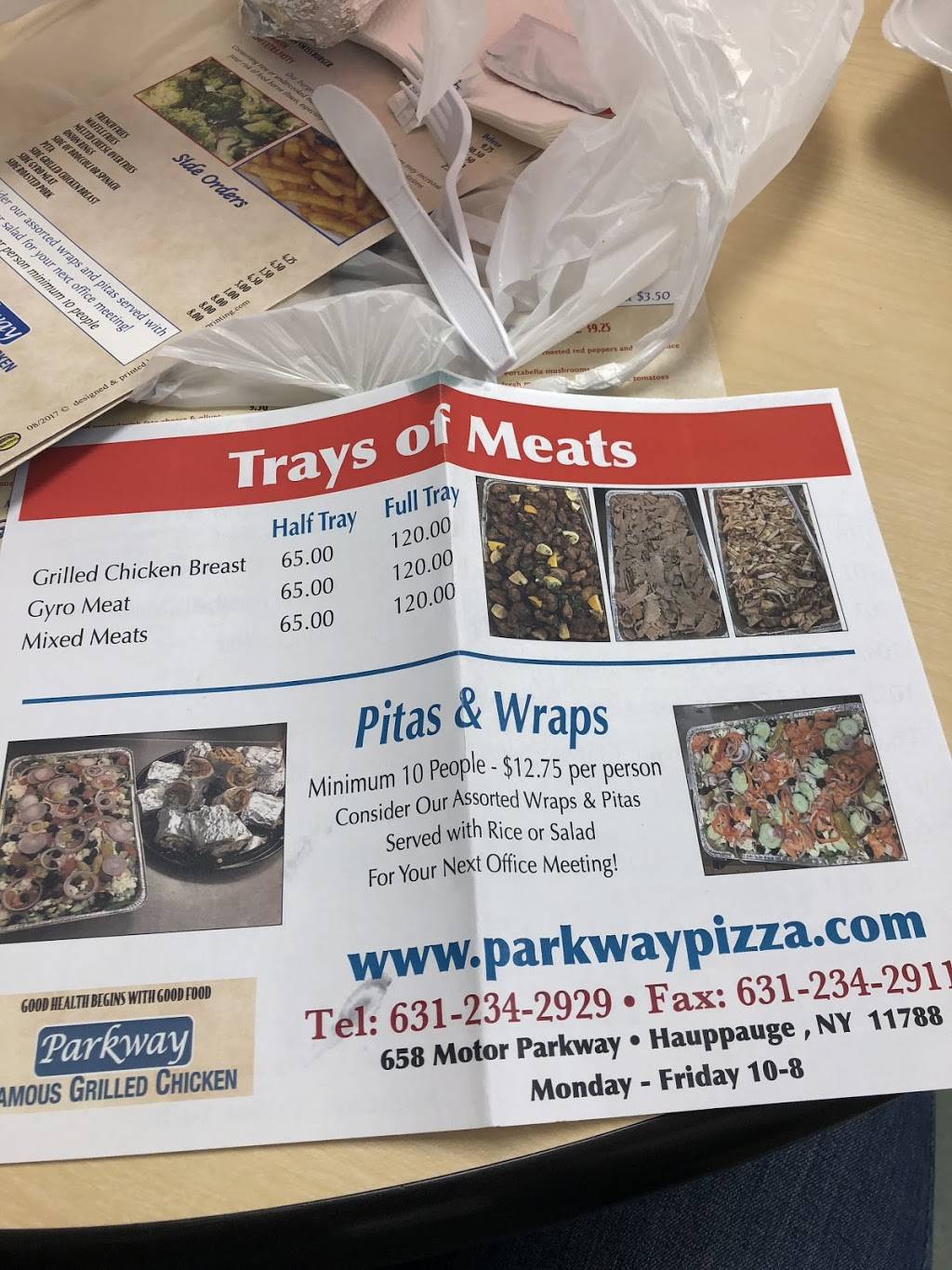 Parkway Rotisserie & Pizza | restaurant | 658 Motor Pkwy # 2, Hauppauge, NY 11788, USA | 6312342929 OR +1 631-234-2929