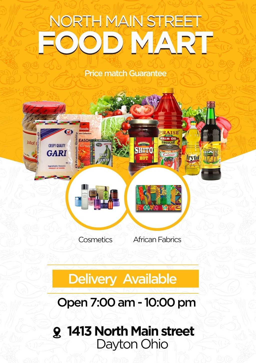 North Main street Food Mart | restaurant | 1413 N Main St, Dayton, OH 45405, USA | 9379381355 OR +1 937-938-1355