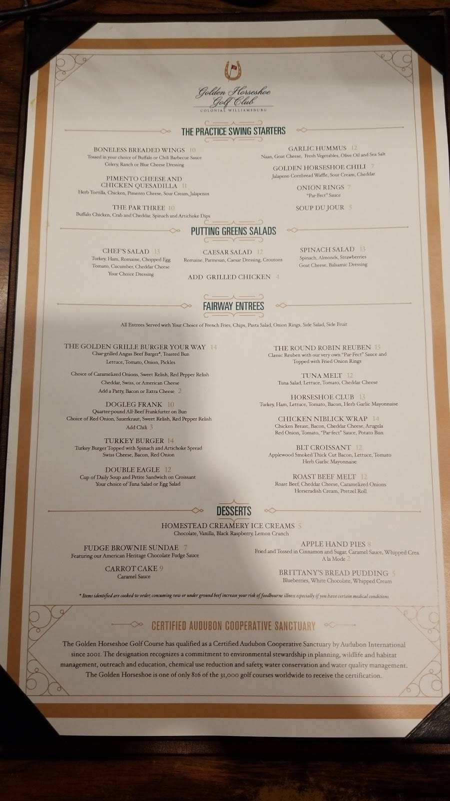 Gold Course Grille | restaurant | 401 S England St, Williamsburg, VA 23185, USA | 8889657254 OR +1 888-965-7254