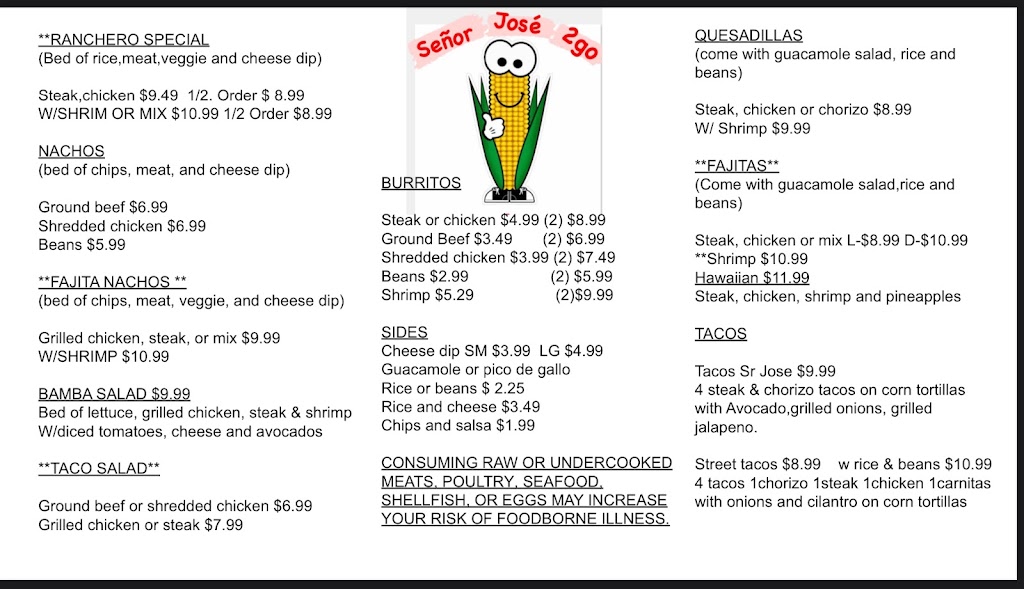 Señor José 2go | restaurant | 447 Southwest Dr, Jonesboro, AR 72401, USA | 8705301583 OR +1 870-530-1583