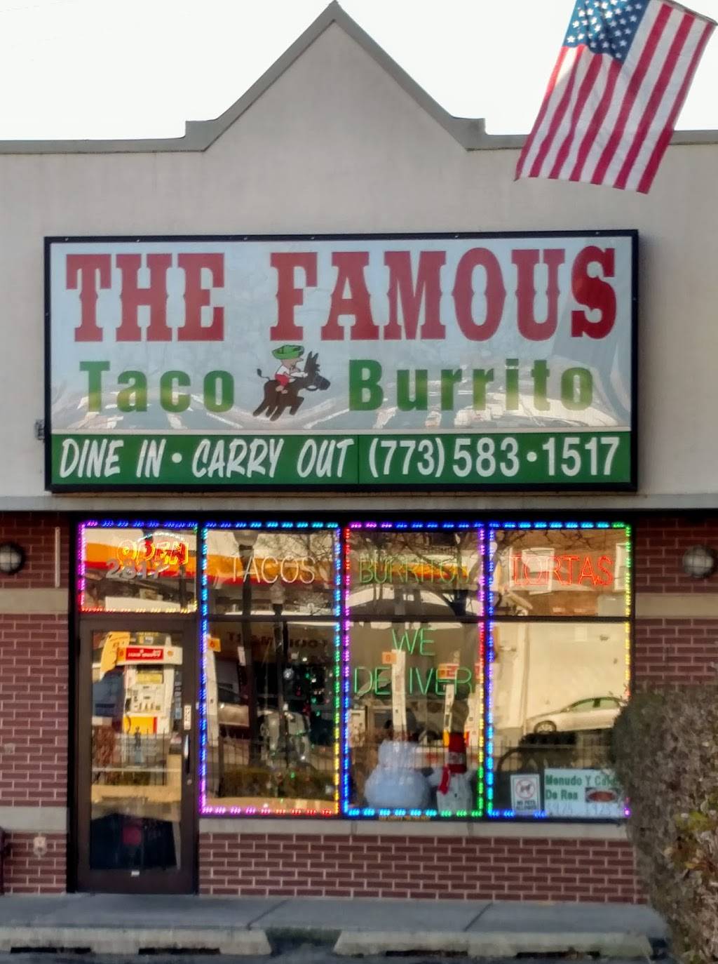 The Famous Taco Burrito | meal delivery | 3613, 2817 W Irving Park Rd, Chicago, IL 60618, USA | 7735831517 OR +1 773-583-1517