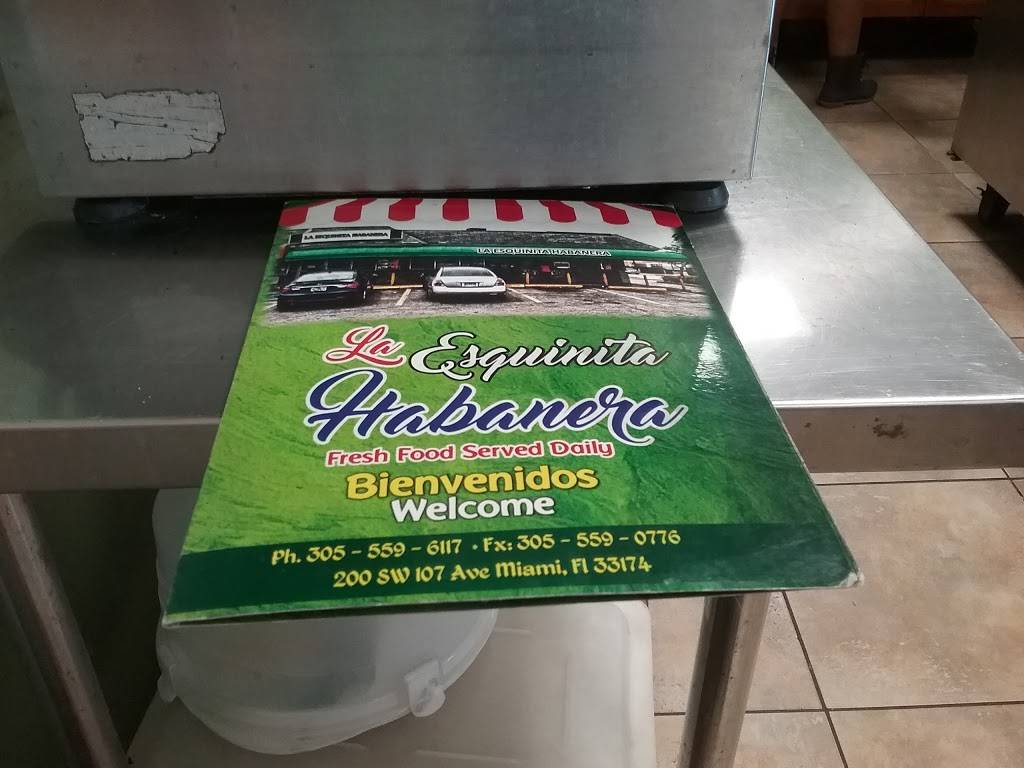 La Esquinita Habanera Restaurant | restaurant | 200 SW 107th Ave, Miami, FL 33174, USA | 3055596117 OR +1 305-559-6117