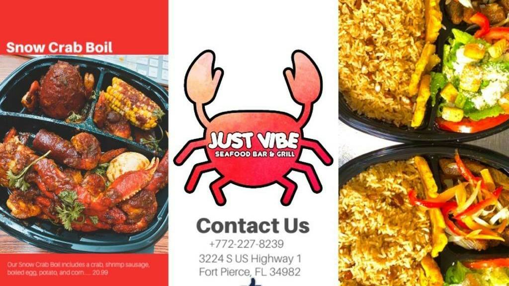 Just Vibe Seafood Bar and Grill | restaurant | 3224 S US Hwy 1, Fort Pierce, FL 34982, USA | 7722278239 OR +1 772-227-8239