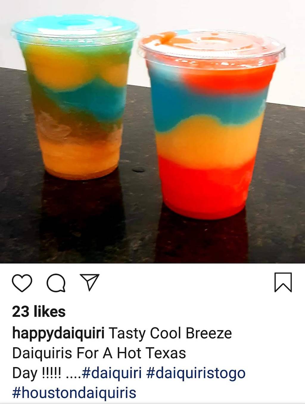 Happy Daiquiri To Go | restaurant | 14715 T C Jester Blvd Ste 400, Houston, TX 77068, USA | 2818365970 OR +1 281-836-5970