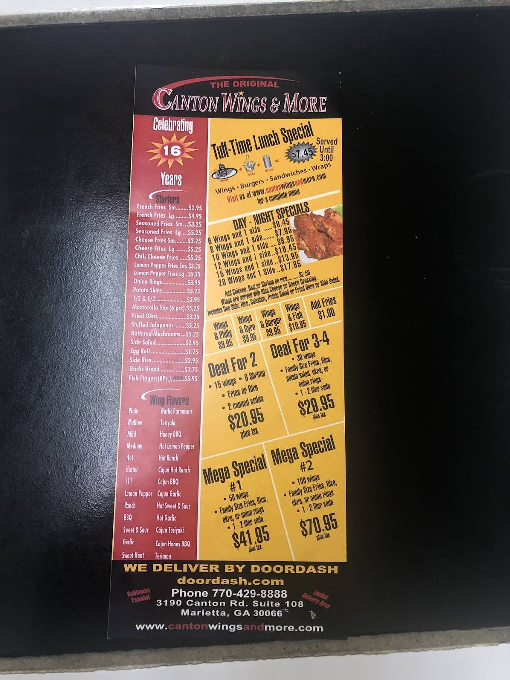 Canton Wings & More | restaurant | 3190 Canton Rd, Marietta, GA 30066, USA | 7704298888 OR +1 770-429-8888