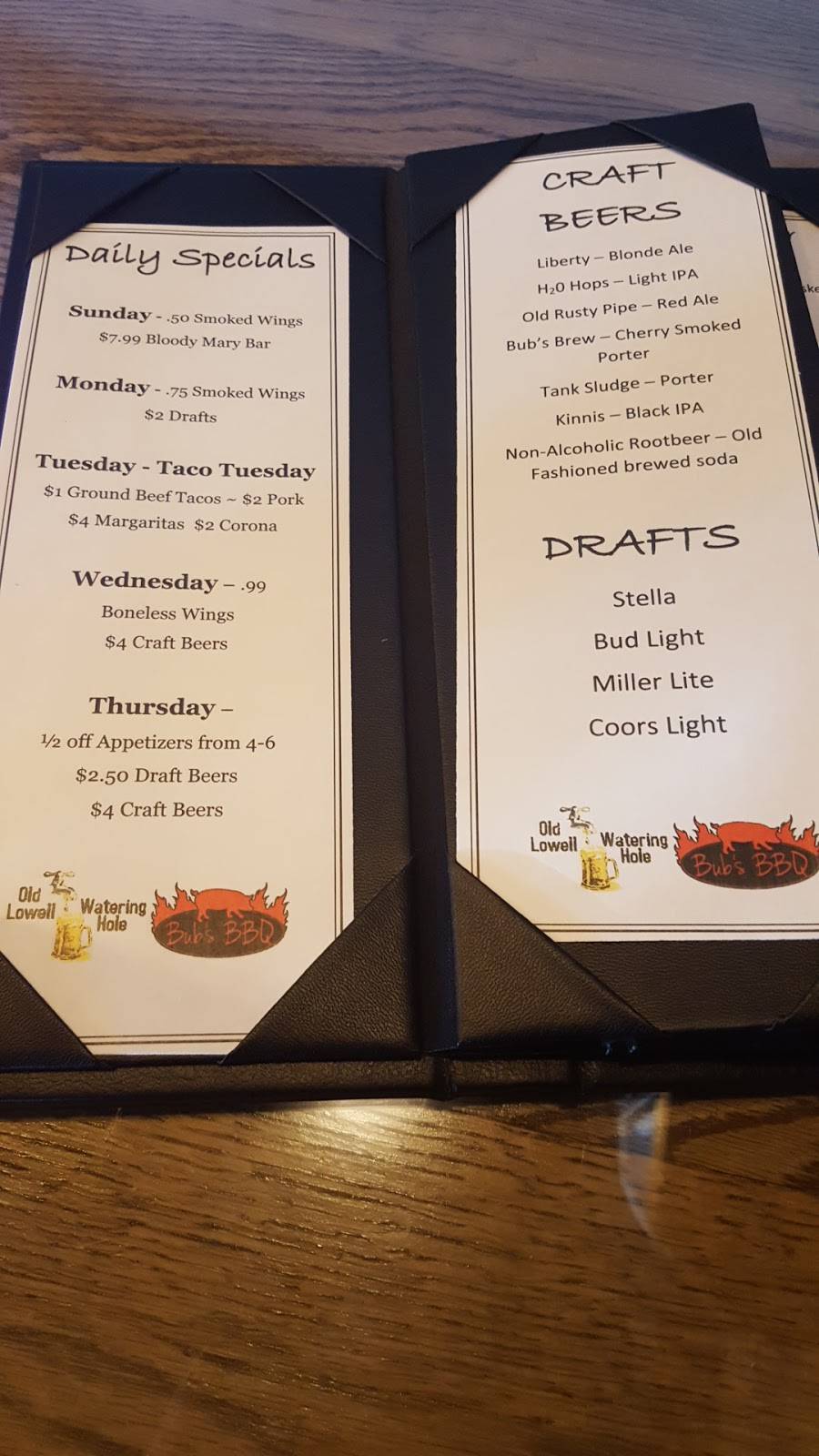 Old Lowell Watering Hole and Bub\s BBQ | restaurant | 241 N Liberty St, Lowell, IN 46356, USA | 2196903670 OR +1 219-690-3670