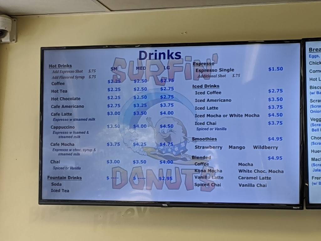 Surfin Donuts | bakery | 26861 Trabuco Rd #G, Mission Viejo, CA 92691, USA | 9494551450 OR +1 949-455-1450