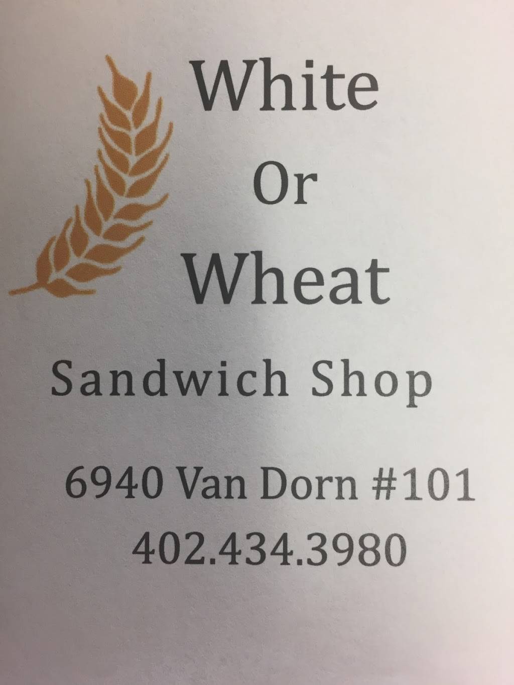 White Or Wheat Sandwich Shoppe | restaurant | 6940 Van Dorn St #101, Lincoln, NE 68506, USA | 4024343980 OR +1 402-434-3980