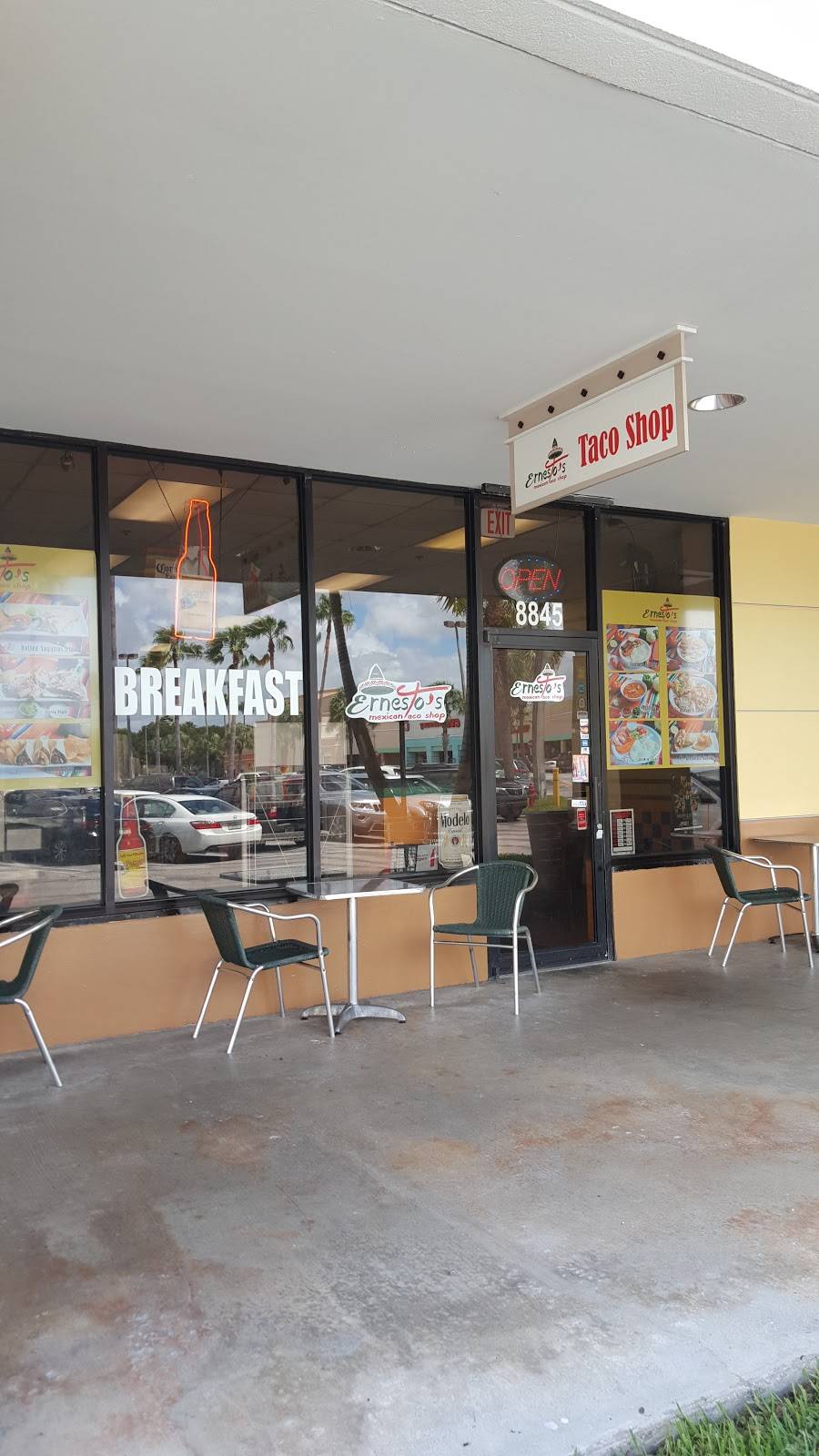 Ernestos Mexican Taco Shop | restaurant | 8845 SW 107th Ave, Miami, FL 33176, USA | 3054127250 OR +1 305-412-7250