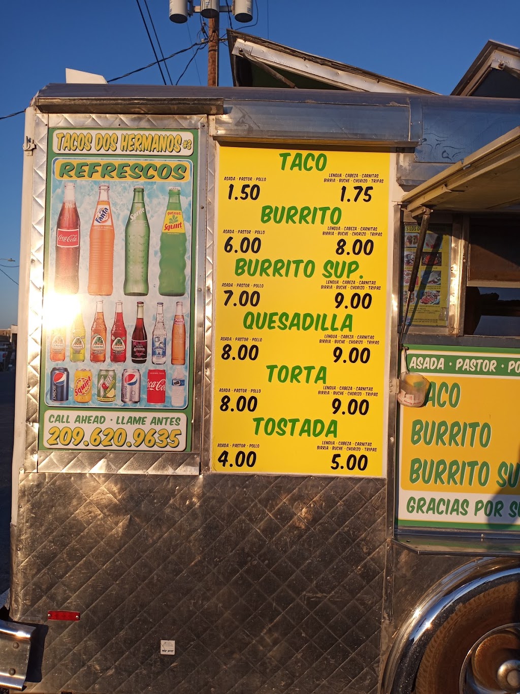 Tacos Los dos hermanos &la palma | restaurant | Turlock, CA 95380, USA | 2096209635 OR +1 209-620-9635