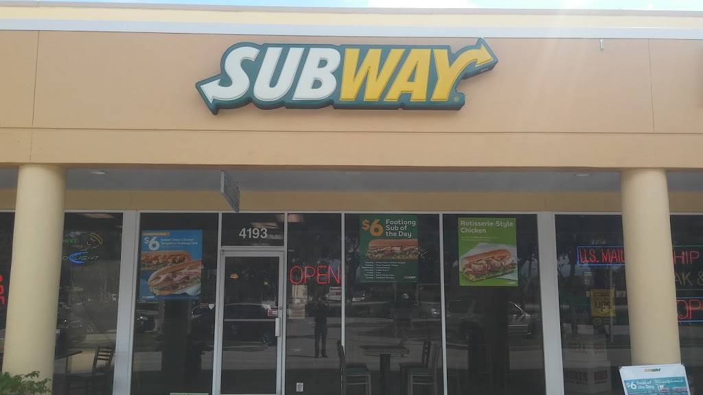 Subway | restaurant | 4193 S Tamiami Trail, Venice, FL 34293, USA | 9414976193 OR +1 941-497-6193