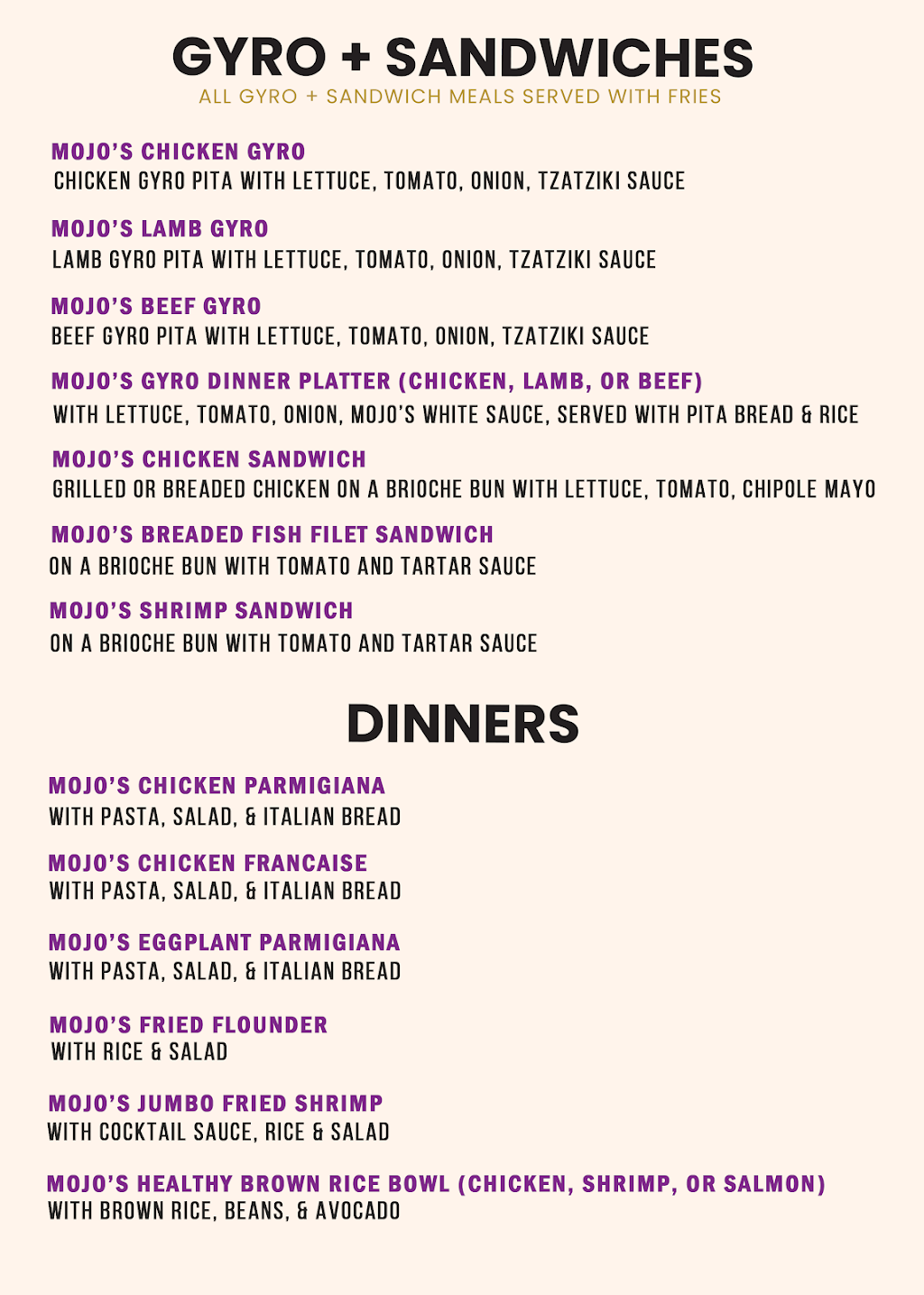 Mojos Modern Kitchen | restaurant | 180 Howard Blvd, Mt Arlington, NJ 07856, USA | 9736013774 OR +1 973-601-3774