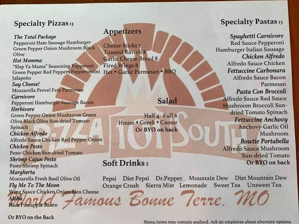 Pizza 101 South | restaurant | 101 S Division St, Bonne Terre, MO 63628, USA | 5733589183 OR +1 573-358-9183