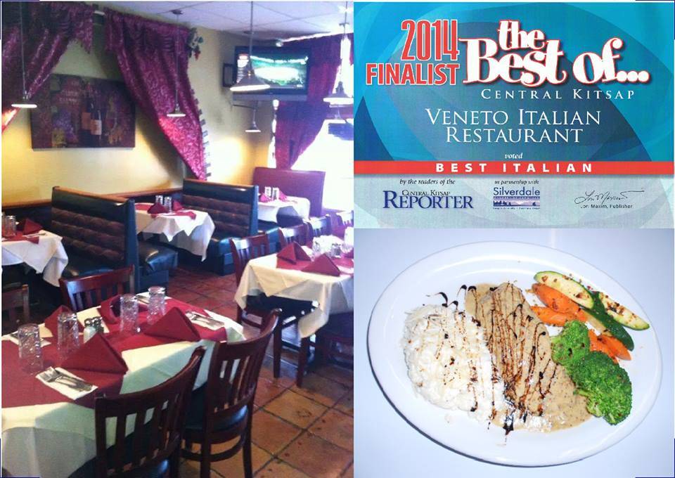 Veneto Italian Restaurant | restaurant | 9468 Silverdale Way NW, Silverdale, WA 98383, USA | 3605166394 OR +1 360-516-6394