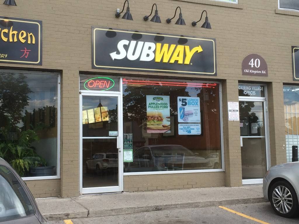 Subway | restaurant | 42 Old Kingston Rd, Ajax, ON L1T 2Z7, Canada | 9054268212 OR +1 905-426-8212