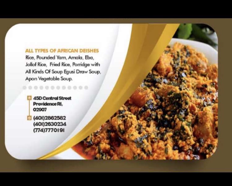 Toyin African Restaurant | restaurant | 45D Central St, Providence, RI 02907, USA | 4012630234 OR +1 401-263-0234