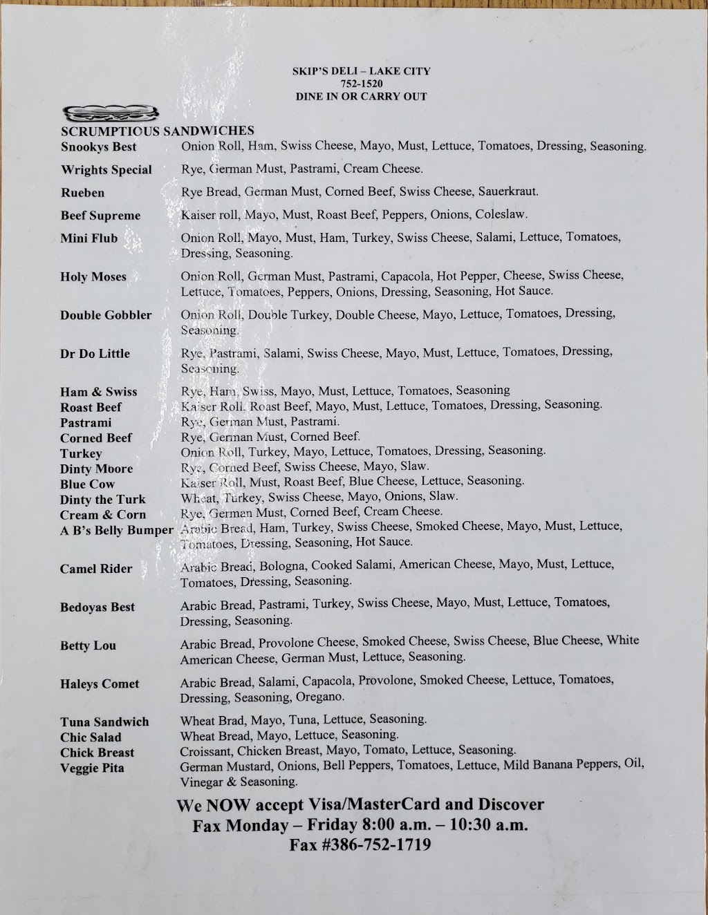 Skip’s Deli | restaurant | 1452 SW Main Blvd, Lake City, FL 32025, USA | 3867521520 OR +1 386-752-1520