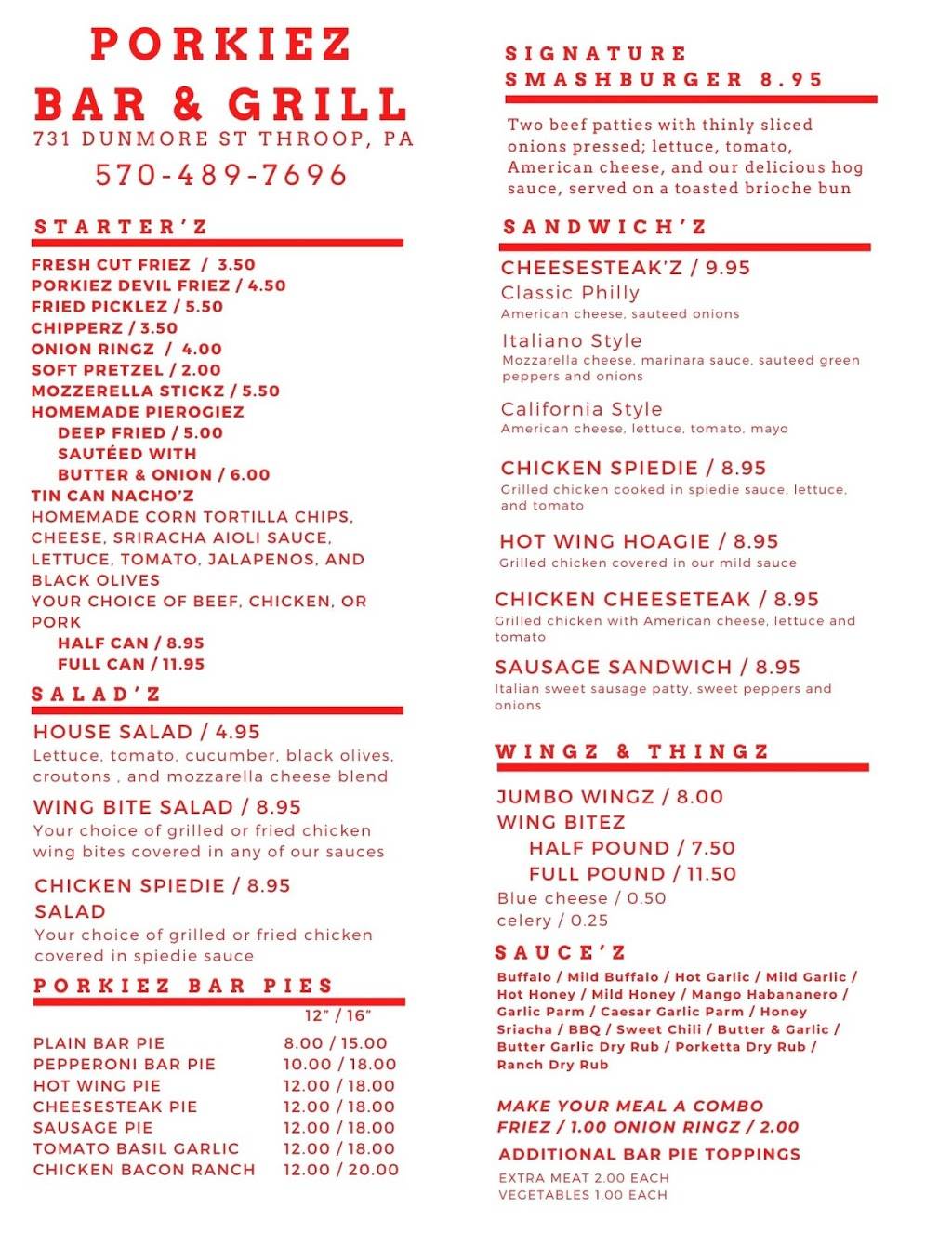 Porkiez Bar & Grill | restaurant | 731 Dunmore St, Throop, PA 18512, USA | 5704897696 OR +1 570-489-7696