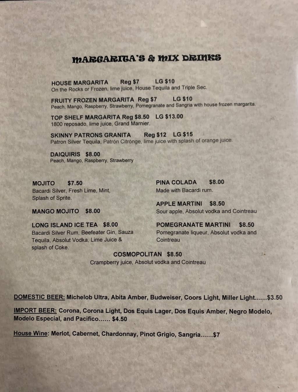 Marinas Mexican Grill | restaurant | 6251 Perkins Rd, Baton Rouge, LA 70808, USA | 2253498855 OR +1 225-349-8855