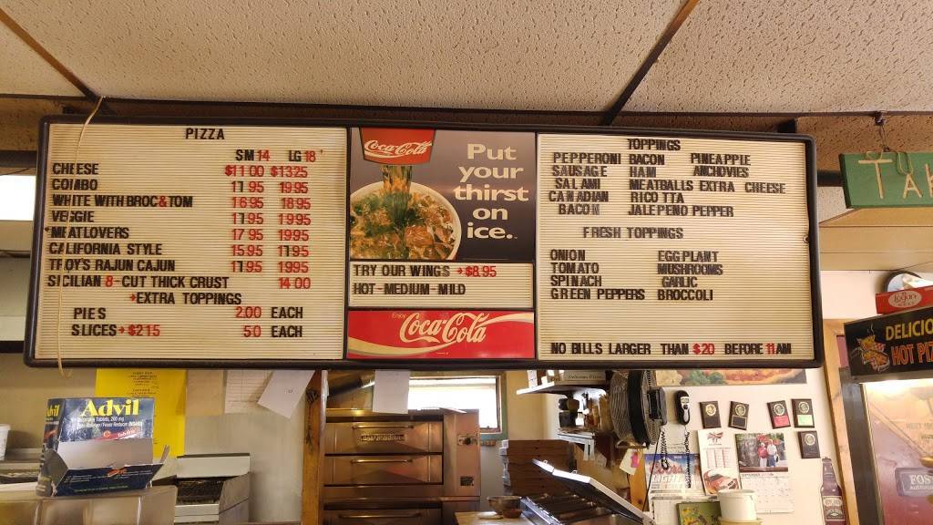 Troys Deli & Pizzeria | restaurant | 366 Samsonville Rd, Kerhonkson, NY 12446, USA | 8456263485 OR +1 845-626-3485