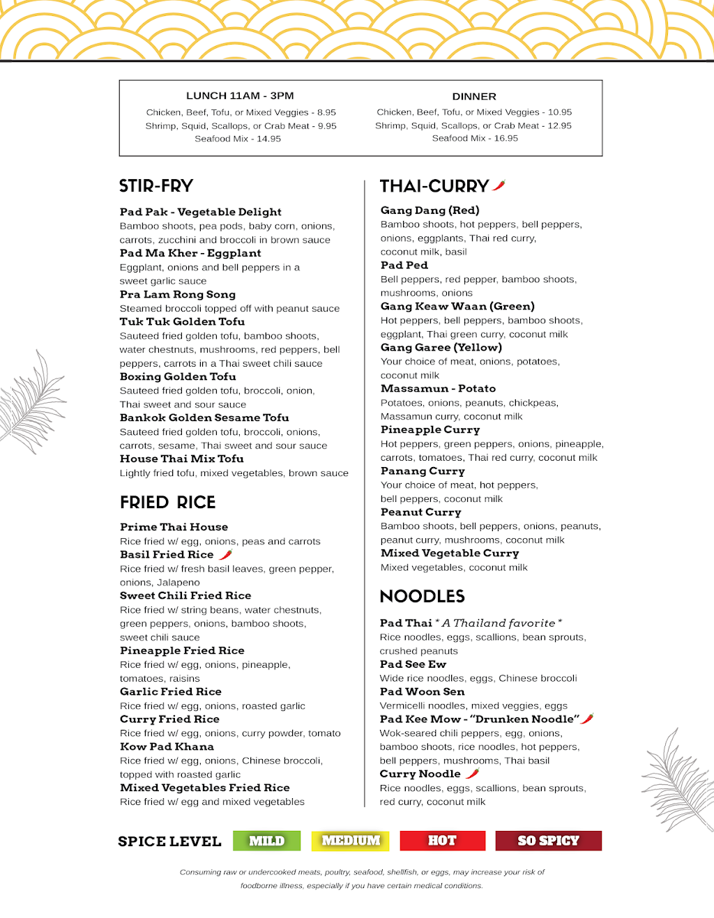 Prime Thai | restaurant | 3377 Elizabeth Lake Rd, Waterford Twp, MI 48328, USA | 2486224552 OR +1 248-622-4552