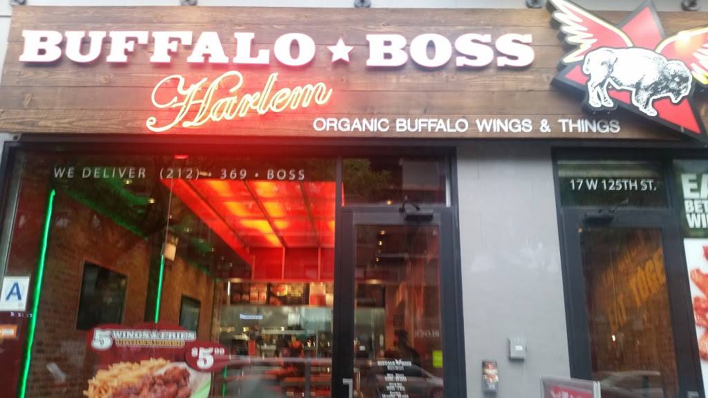 Buffalo Boss | restaurant | 17 W 125th St, New York, NY 10027, USA | 2123692677 OR +1 212-369-2677