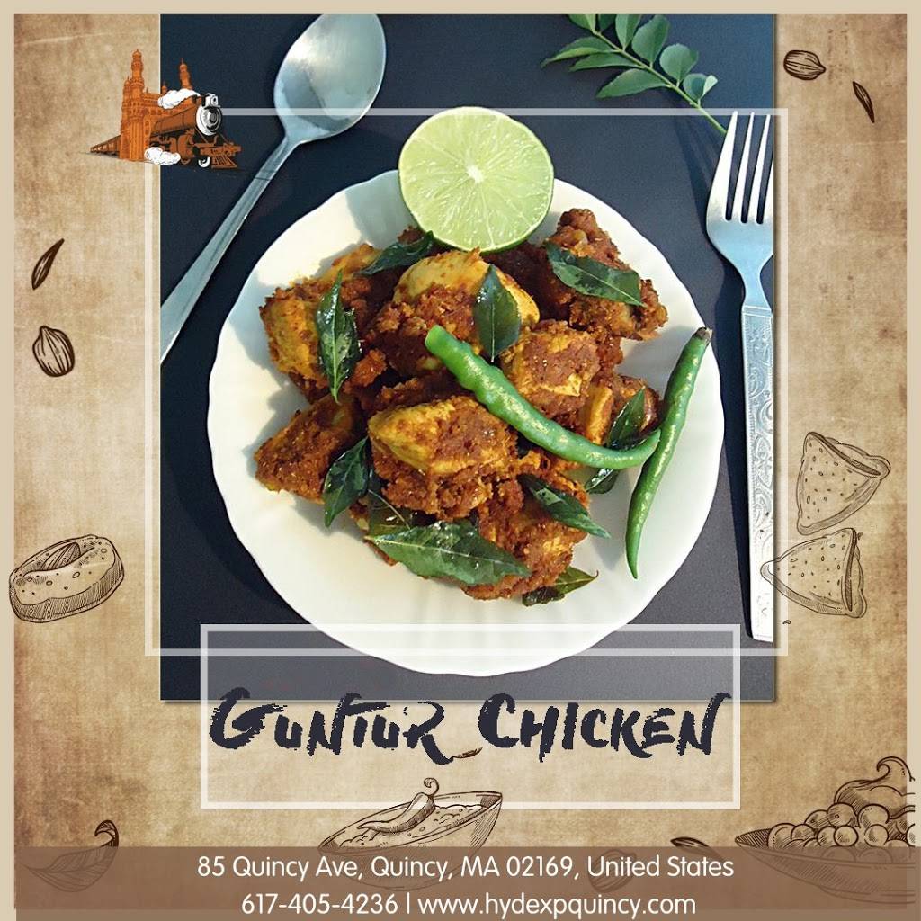 Hyderabad Express Indian Bistro | meal takeaway | 85 Quincy Ave, Quincy, MA 02169, USA | 6174054236 OR +1 617-405-4236