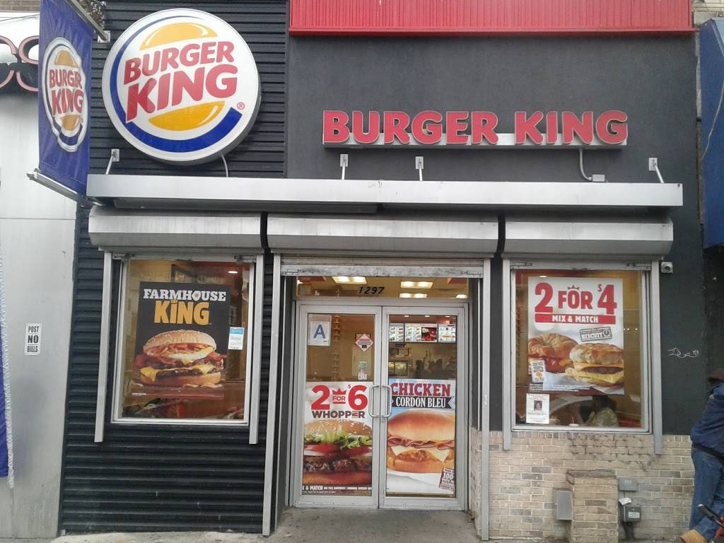 Burger King | restaurant | 1297 Fulton St, Brooklyn, NY 11216, USA | 7186305535 OR +1 718-630-5535