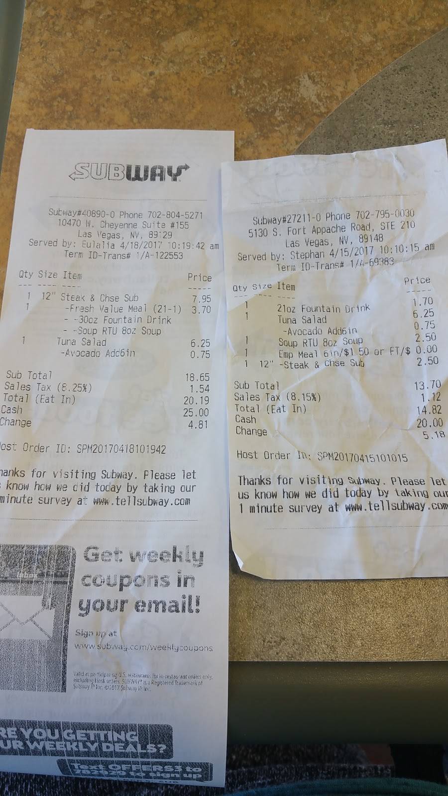 Subway | meal takeaway | 10470 W Cheyenne Ave Suite 155, Las Vegas, NV 89129, USA | 7028045271 OR +1 702-804-5271