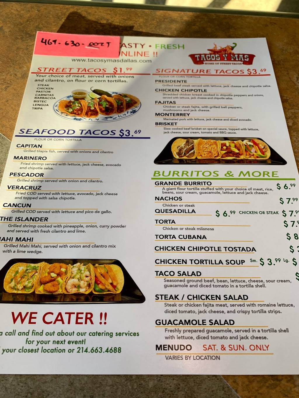 Tacos Y Mas | restaurant | 1297 Justin Rd, Lewisville, TX 75077, USA | 4696300025 OR +1 469-630-0025