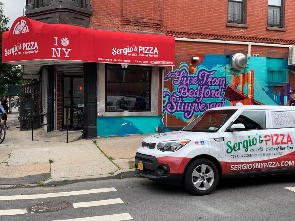 Sergios Pizza | meal delivery | 279 Malcolm X Blvd, Brooklyn, NY 11233, USA | 7185133300 OR +1 718-513-3300