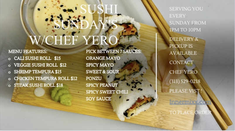 Sushi Sunday | restaurant | 2199 Lansing St, Detroit, MI 48209, USA | 3135290218 OR +1 313-529-0218