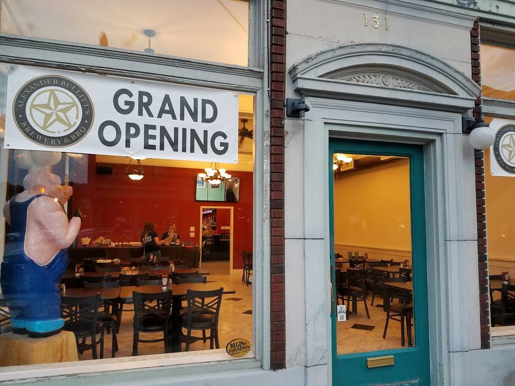 Alexander Bullitts Brewery & BBQ | restaurant | 131 N 3rd St, Bardstown, KY 40004, USA | 5023316177 OR +1 502-331-6177