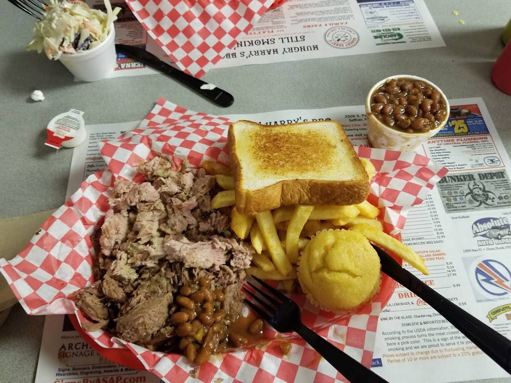 Hungry Harrys Famous BBQ | restaurant | 2006 S Parsons Ave, Seffner, FL 33584, USA | 8136430063 OR +1 813-643-0063