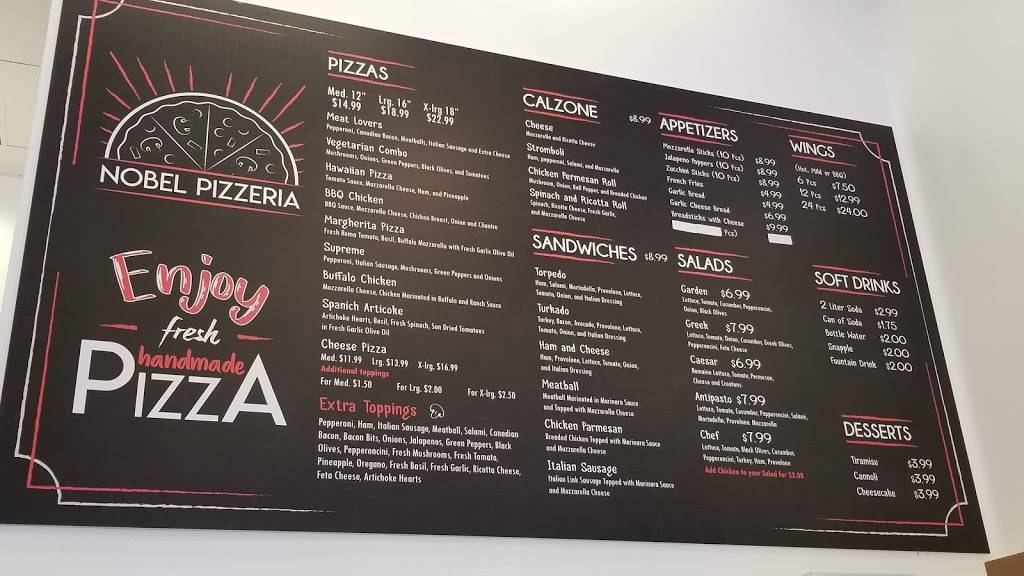 Nobel Pizzeria | restaurant | 8935 Towne Centre Dr #101, San Diego, CA 92122, USA | 8583526385 OR +1 858-352-6385