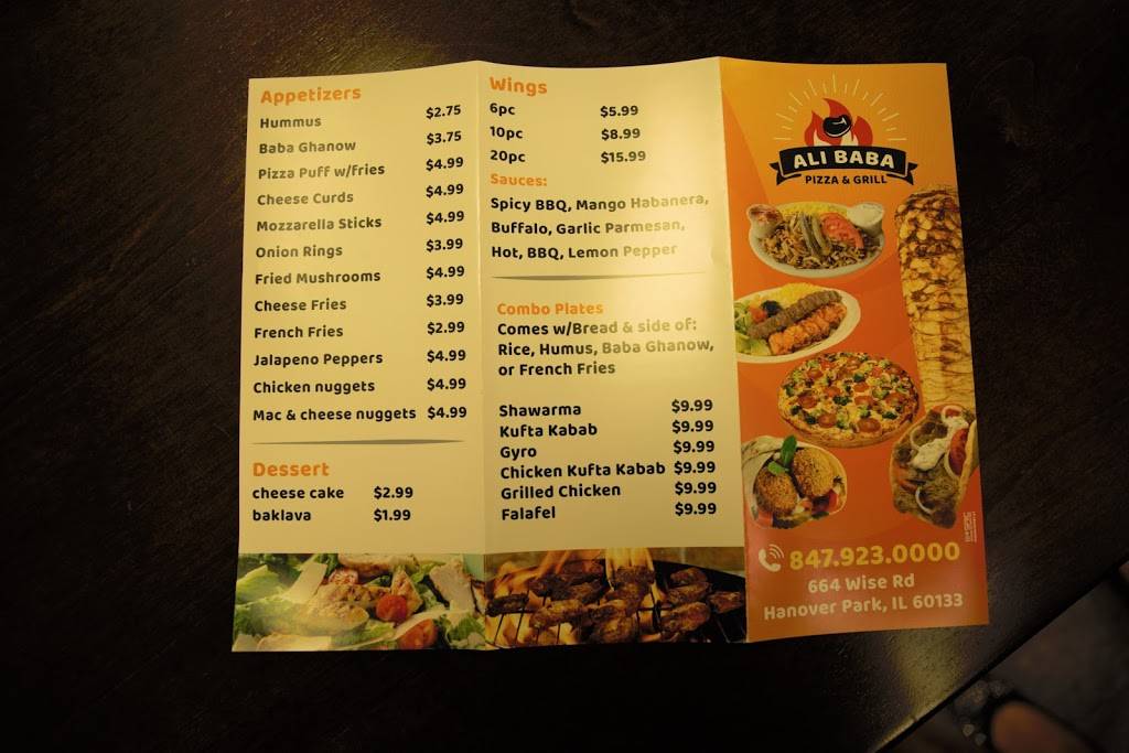 Ali Baba Pizza & Grill | restaurant | 664 Wise Rd, Hanover Park, IL 60133, USA | 8479230000 OR +1 847-923-0000