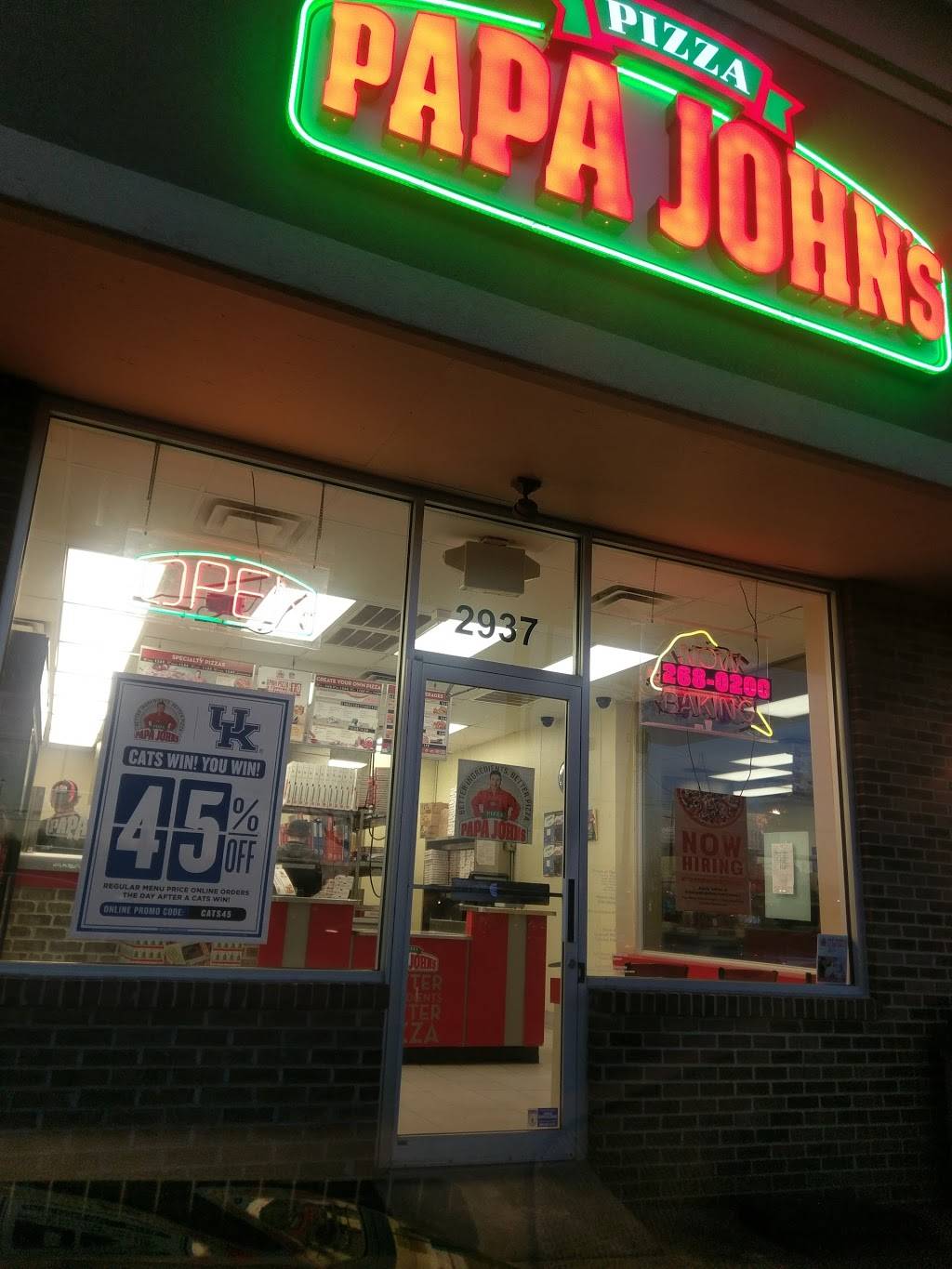 Papa Johns Pizza | restaurant | 2937 Richmond Rd, Lexington, KY 40509, USA | 8592680200 OR +1 859-268-0200