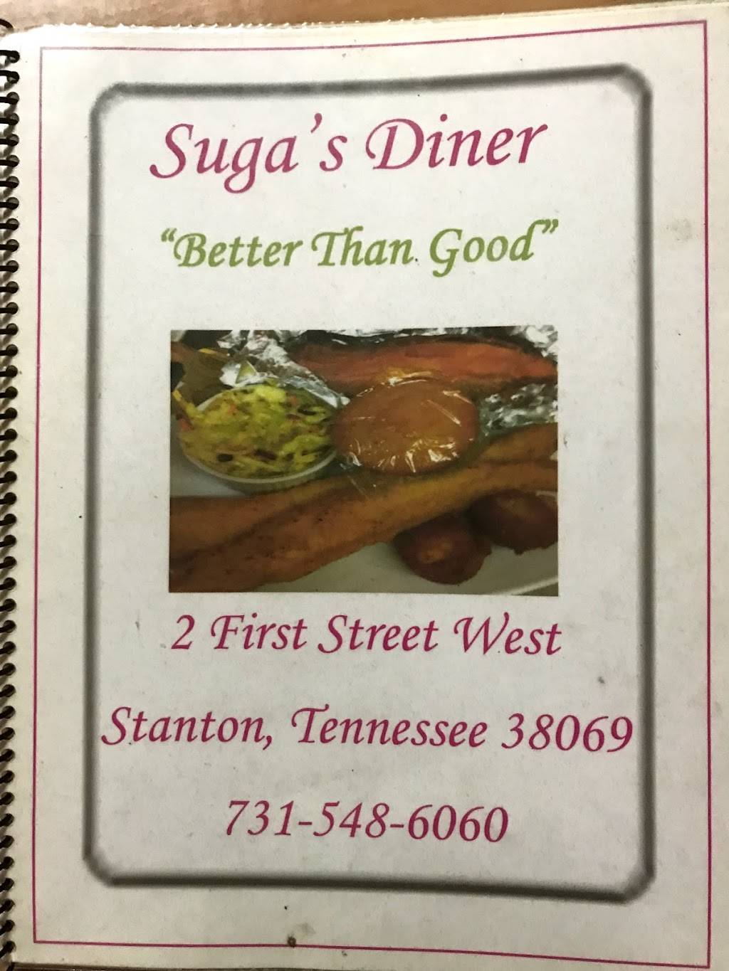Sugas Diner | restaurant | 2 1st St W, Stanton, TN 38069, USA | 7315486060 OR +1 731-548-6060