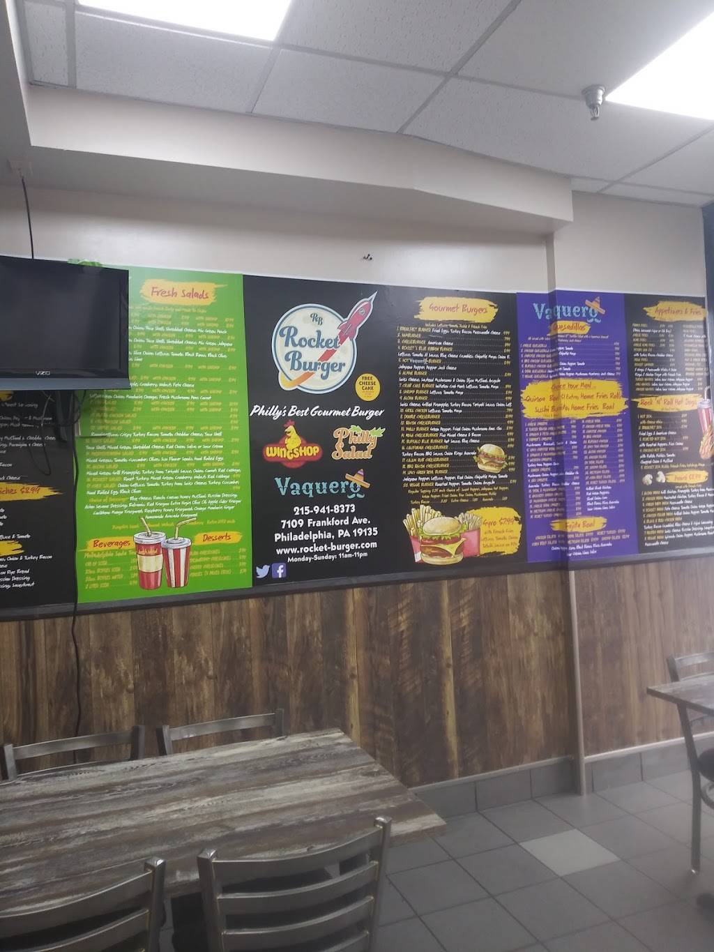 Rocket Burger | restaurant | 7109 Frankford Ave, Philadelphia, PA 19135, USA | 2159418373 OR +1 215-941-8373