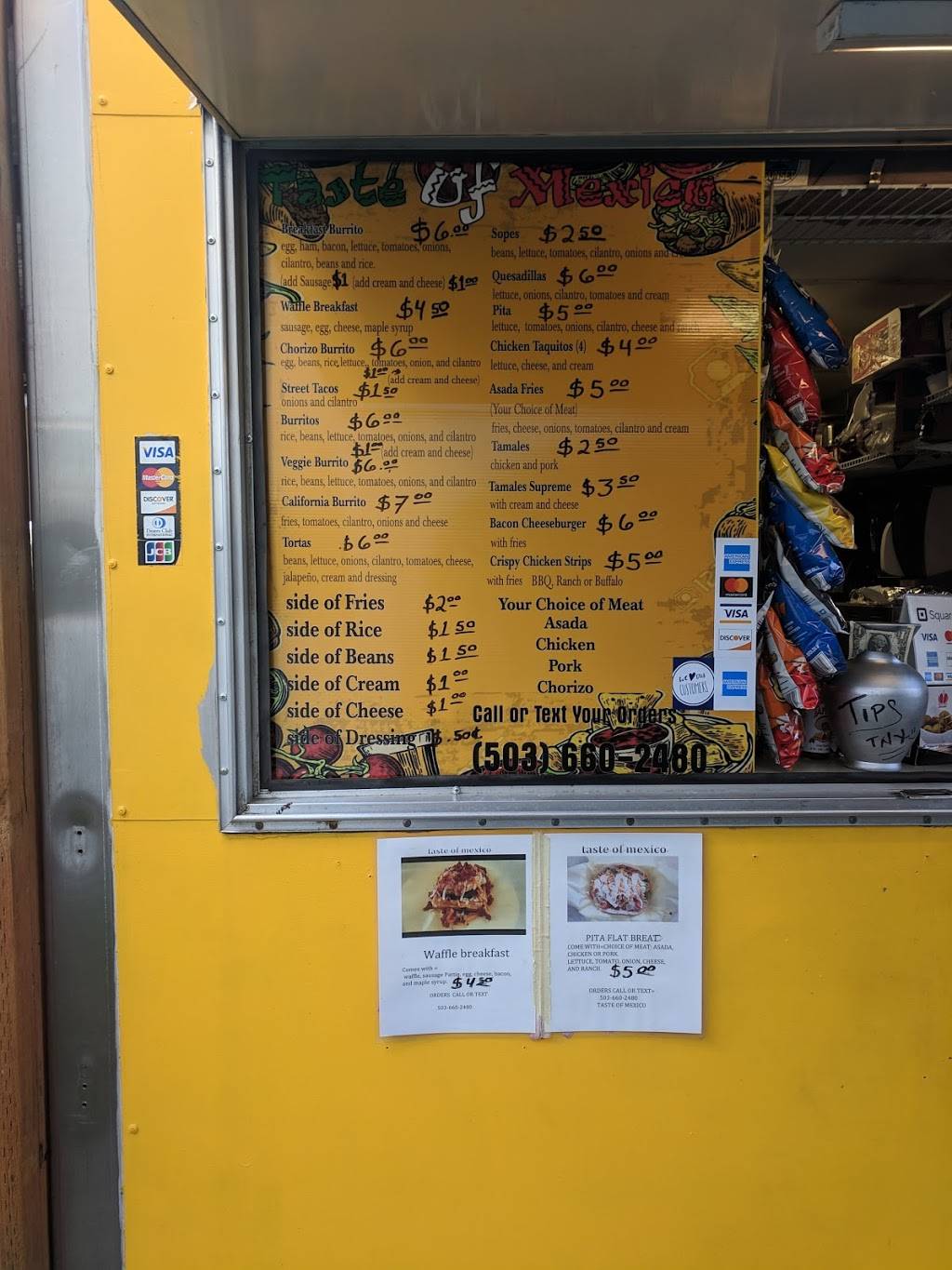 Taste Of Mexico food Cart | restaurant | 3626 N Leverman St, Portland, OR 97217, USA | 5036602480 OR +1 503-660-2480