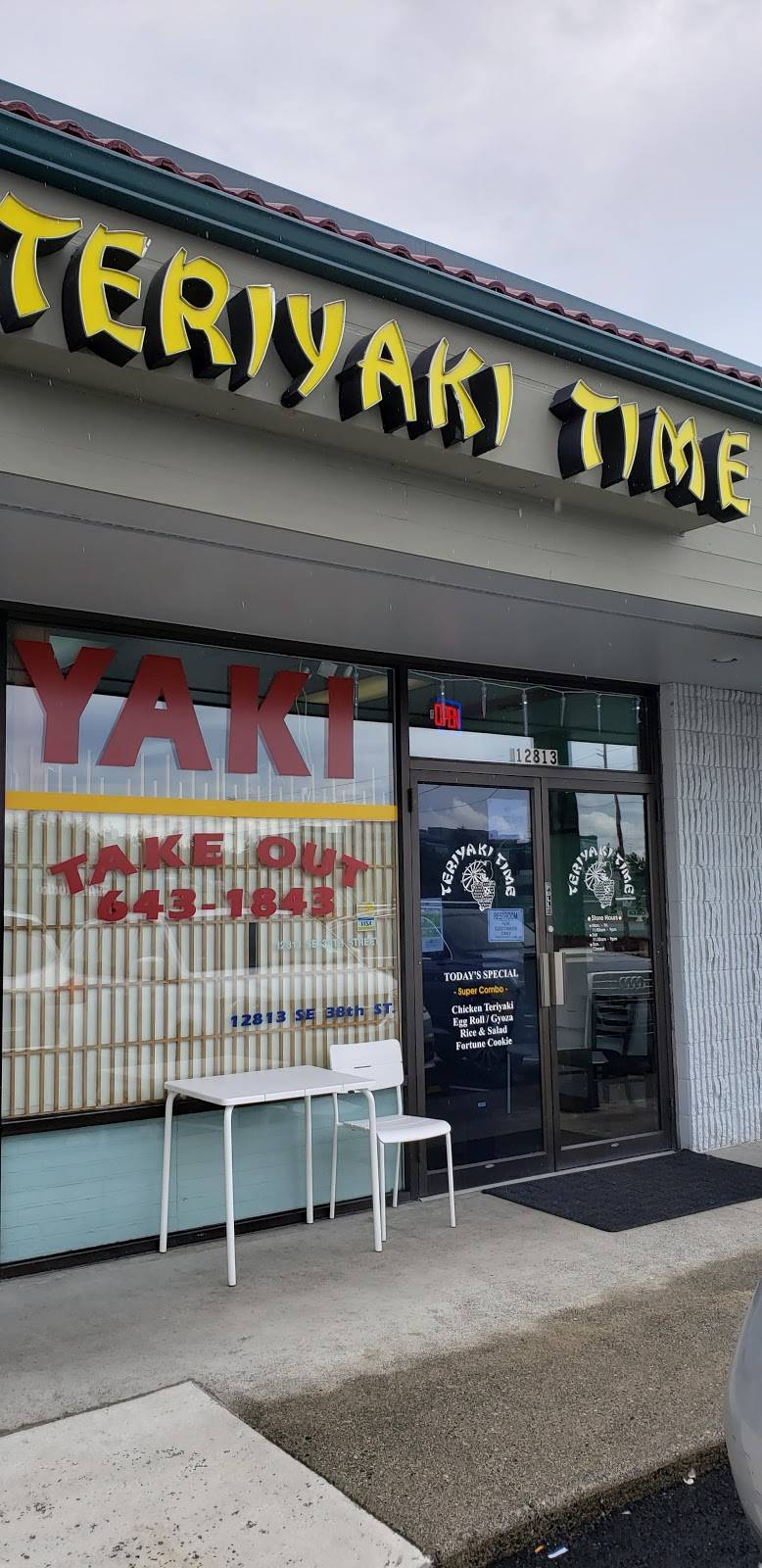 Teriyaki Time | restaurant | 12813 SE 38th St, Bellevue, WA 98006, USA | 4256431843 OR +1 425-643-1843