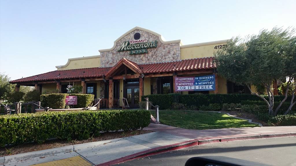 Romanos Macaroni Grill | restaurant | 41221 Margarita Rd, Temecula, CA 92591, USA | 9512960700 OR +1 951-296-0700