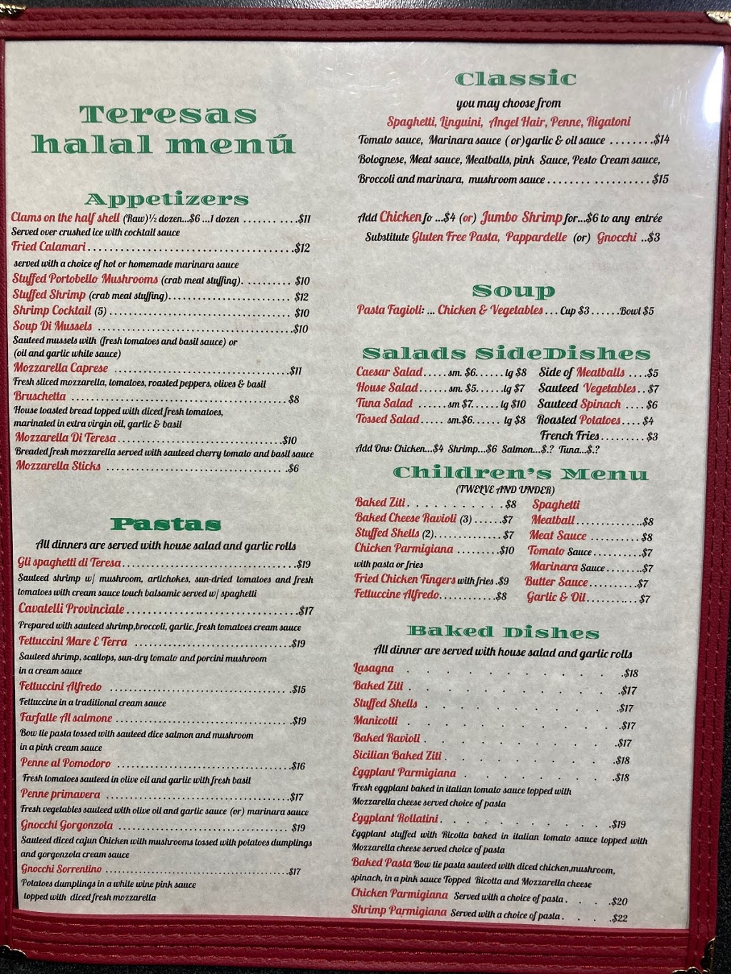 Teresas’ Italian Restaurant & Pizzeria | restaurant | 6561 State Rte 1002, Allentown, PA 18106, USA | 4842218158 OR +1 484-221-8158