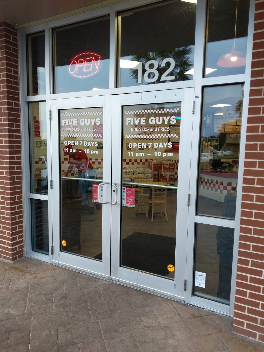 Five Guys | restaurant | 225 Palm Bay Rd NE Suite 182, West Melbourne, FL 32904, USA | 3214099940 OR +1 321-409-9940