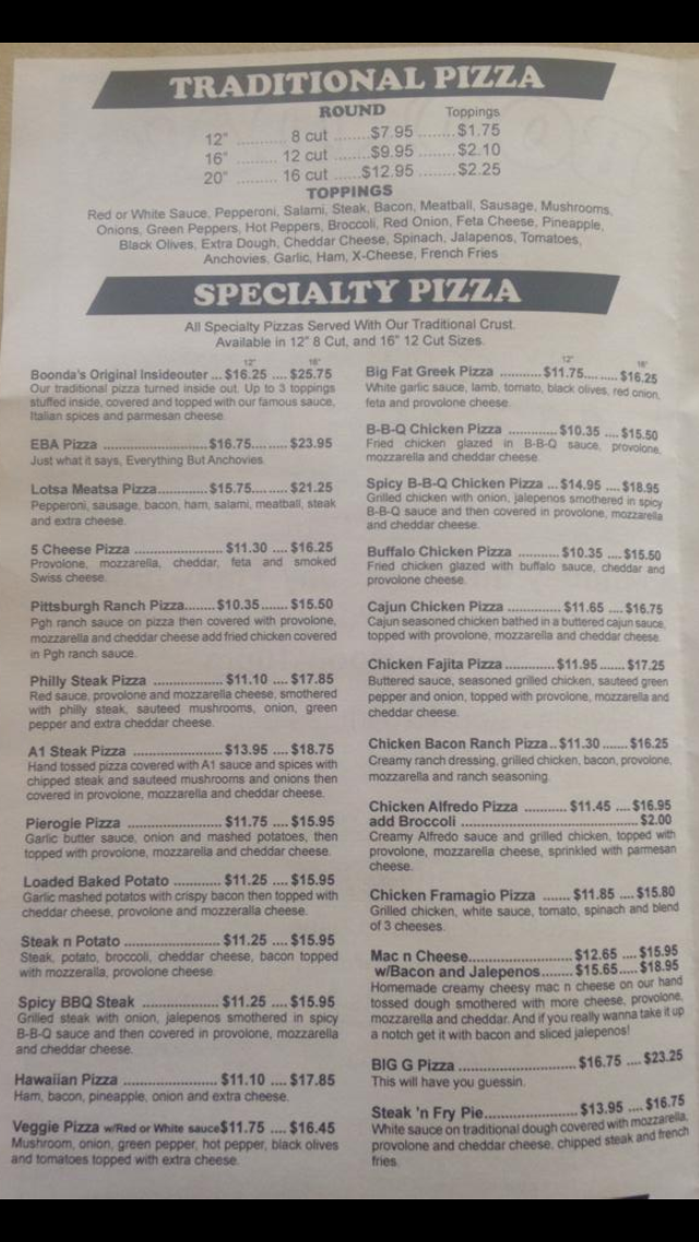 Boondas | restaurant | 5622 Homeville Rd, West Mifflin, PA 15122, USA | 4124660464 OR +1 412-466-0464