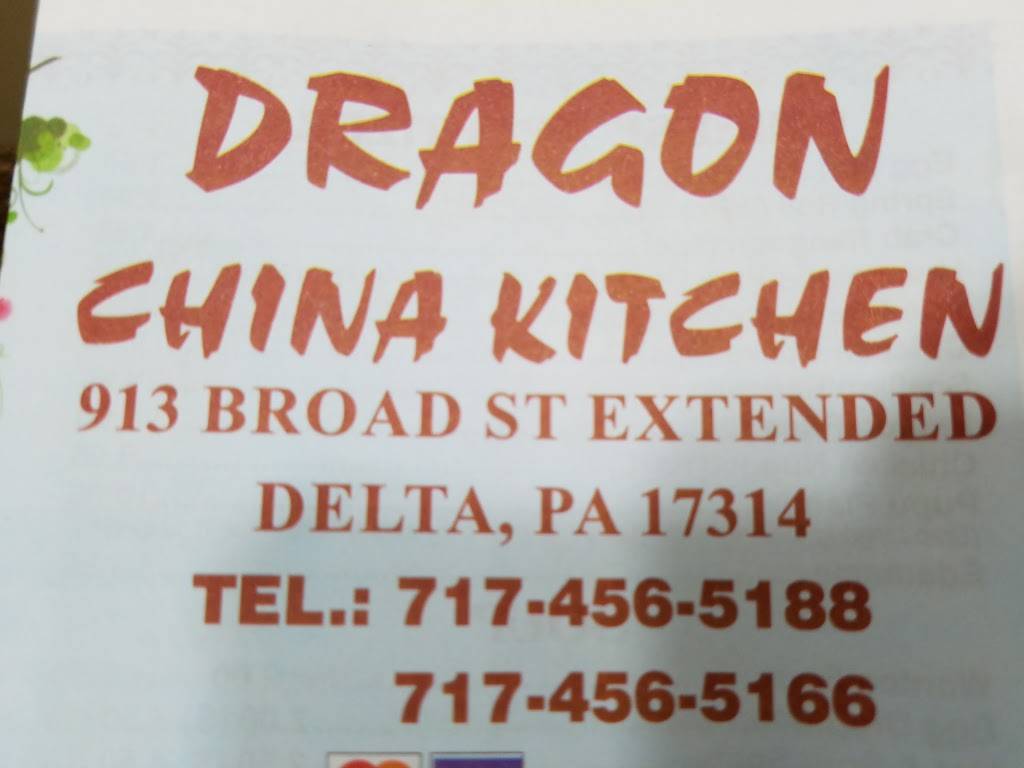 Dragon China Kitchen | restaurant | 913 Broad St Exd, Delta, PA 17314, USA | 7174565188 OR +1 717-456-5188