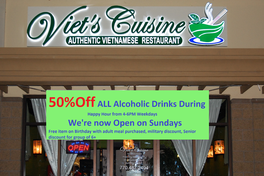 Viets Cuisine | restaurant | 2828 GA-54, Peachtree City, GA 30269, USA | 7704872494 OR +1 770-487-2494
