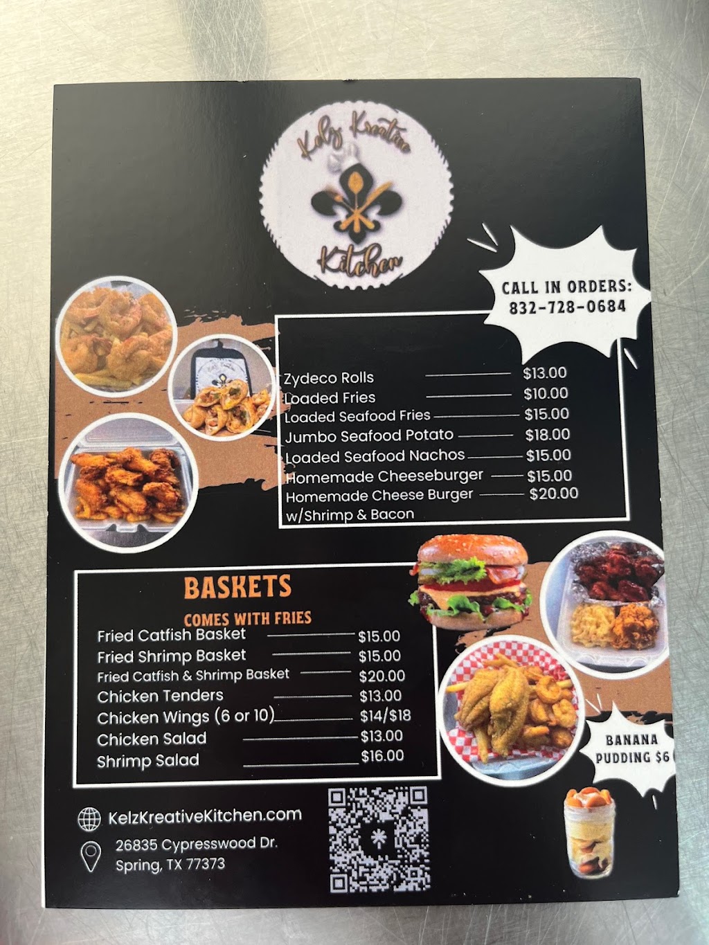 Kelz Kreative Kitchen | restaurant | 26835 Cypresswood Dr, Spring, TX 77373, USA | 8327280684 OR +1 832-728-0684