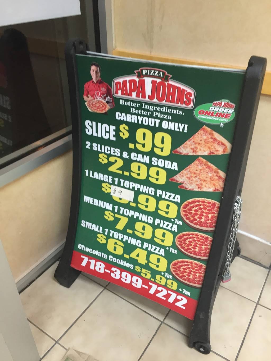 Papa Johns Pizza | restaurant | 1111 Fulton St, Brooklyn, NY 11238, USA | 7183997272 OR +1 718-399-7272