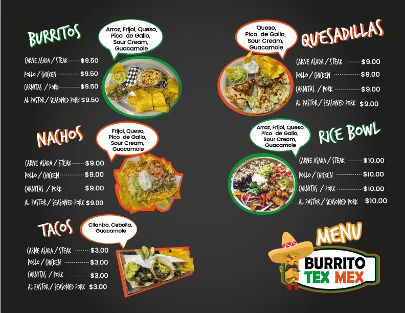 BurritoTexMex | meal takeaway | 13701 SW 88th St, Miami, FL 33186, USA | 3059107956 OR +1 305-910-7956